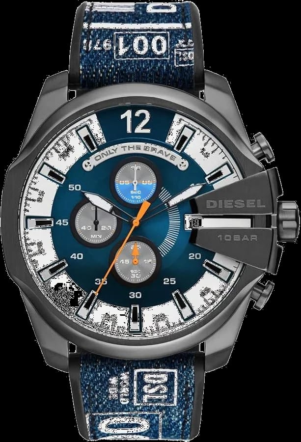 Montre Diesel DZ4541 au cadran noir avec chronographe, aiguilles et index blancs pour look urbain