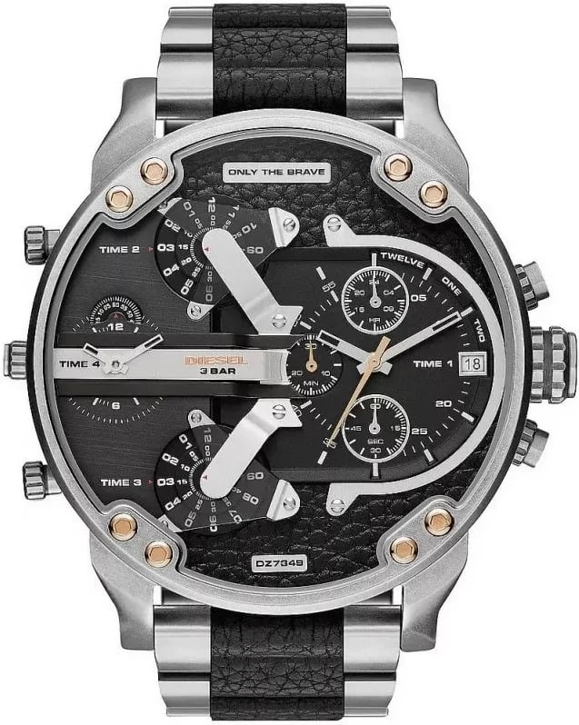 Montre Diesel DZ7349 homme cadran noir bracelet cuir