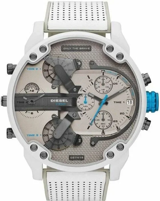 Montre Diesel DZ7419 homme cadran gris bracelet caoutchouc / silicone