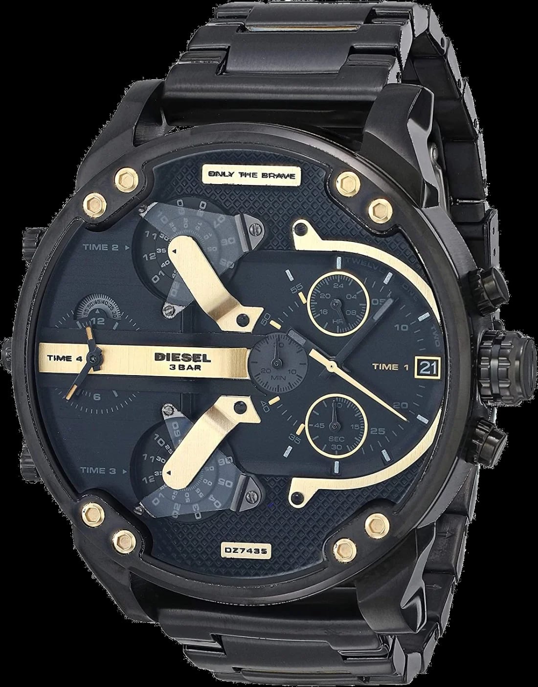 ⭐︎Diesel ディーゼル腕時計 DZ7435 Diesel Mr Daddy 2.0 DZ7435 Black Dial XXL Men's Watch | Montres Outlet
