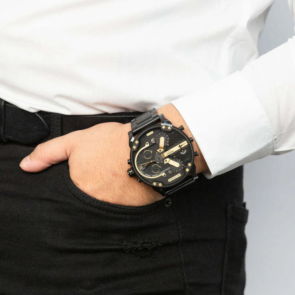Diesel Mr Daddy 2.0 DZ7435 Black Dial XXL Men's Watch | Montres Outlet