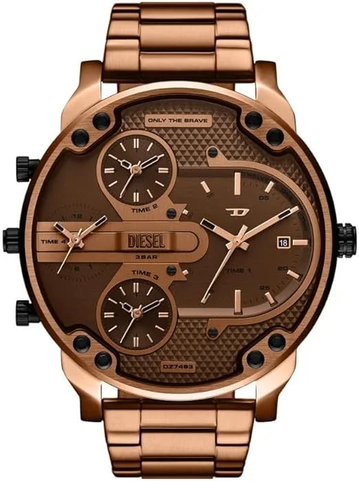 Montre Diesel DZ7493 homme cadran marron bracelet acier