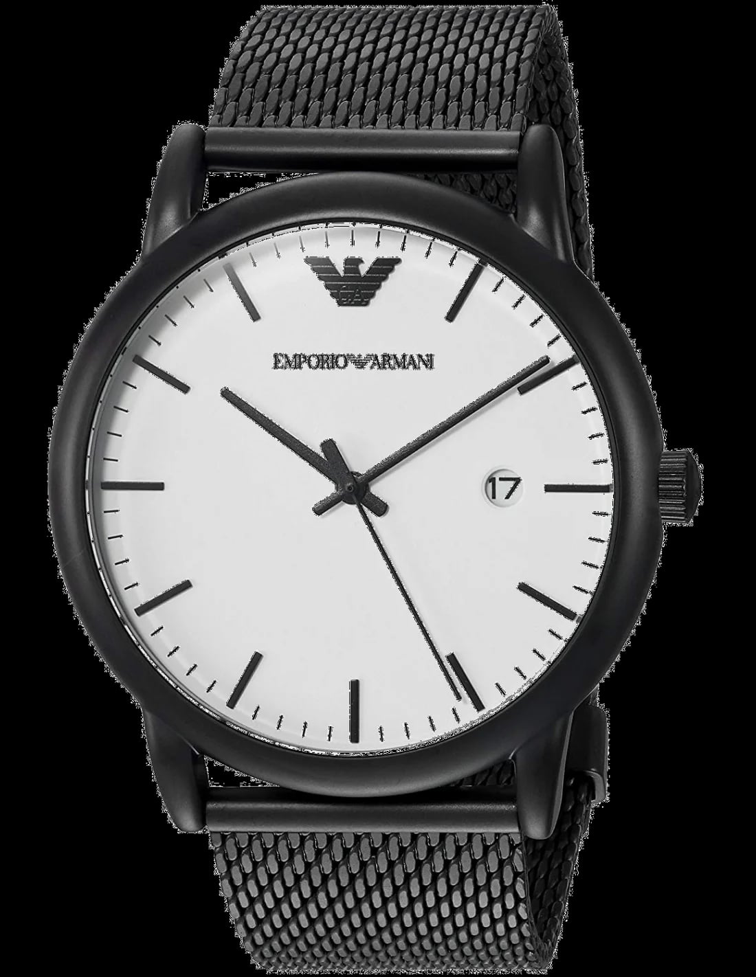 Montre Emporio Armani AR11046 homme cadran blanc bracelet acier inoxydable