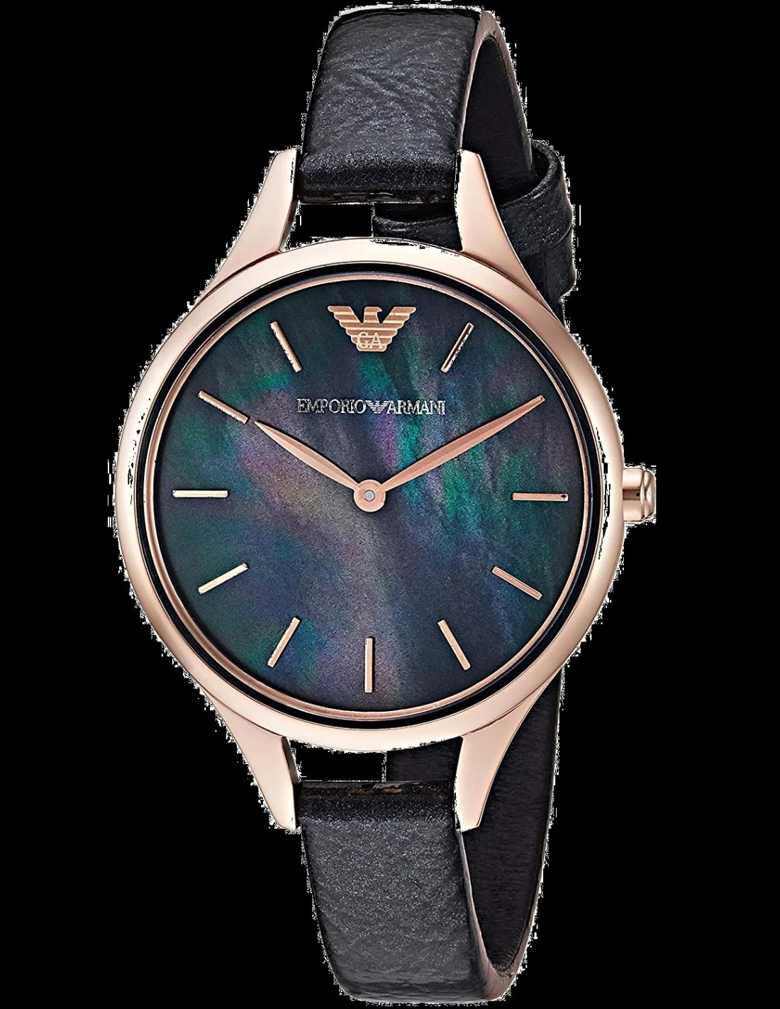 Montre Emporio Armani AR11056 femme cadran nacre bracelet cuir