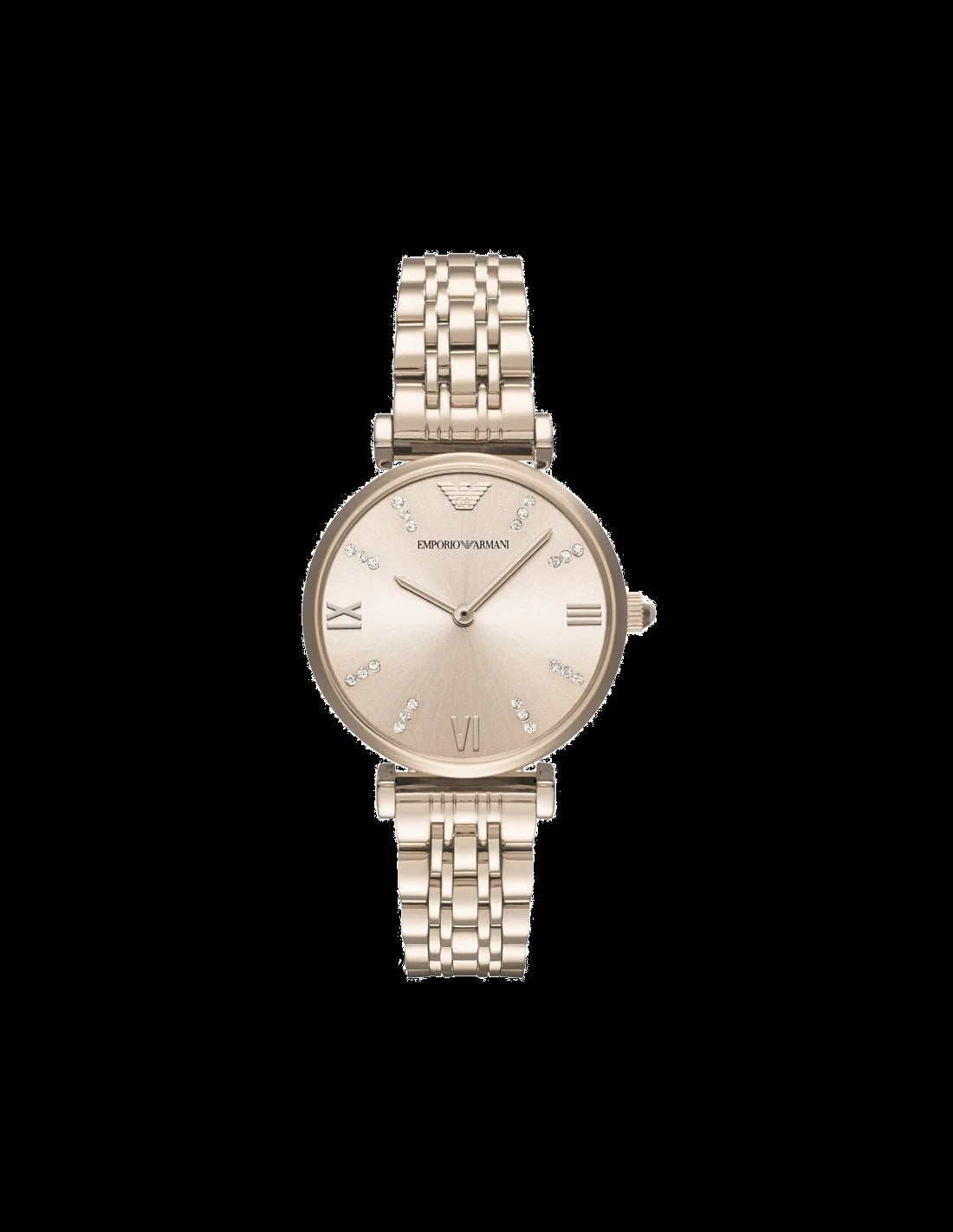 Montre Emporio Armani AR11059 femme cadran or rose bracelet acier inoxydable