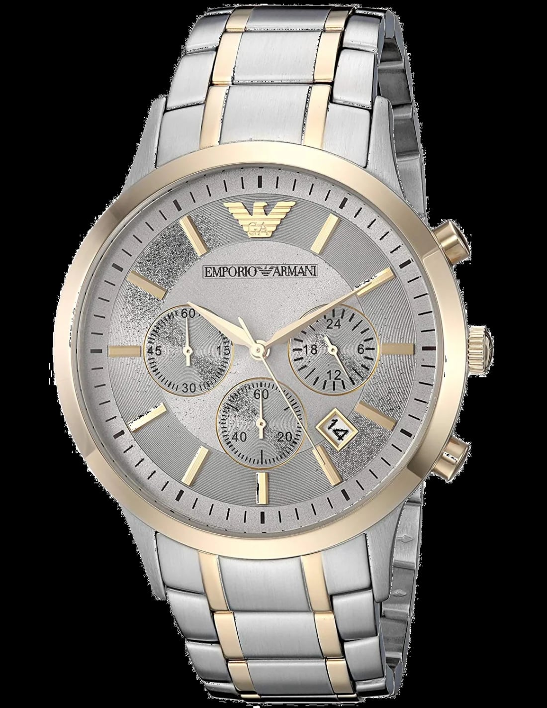 Montre Emporio Armani AR11076 homme cadran argent bracelet acier inoxydable