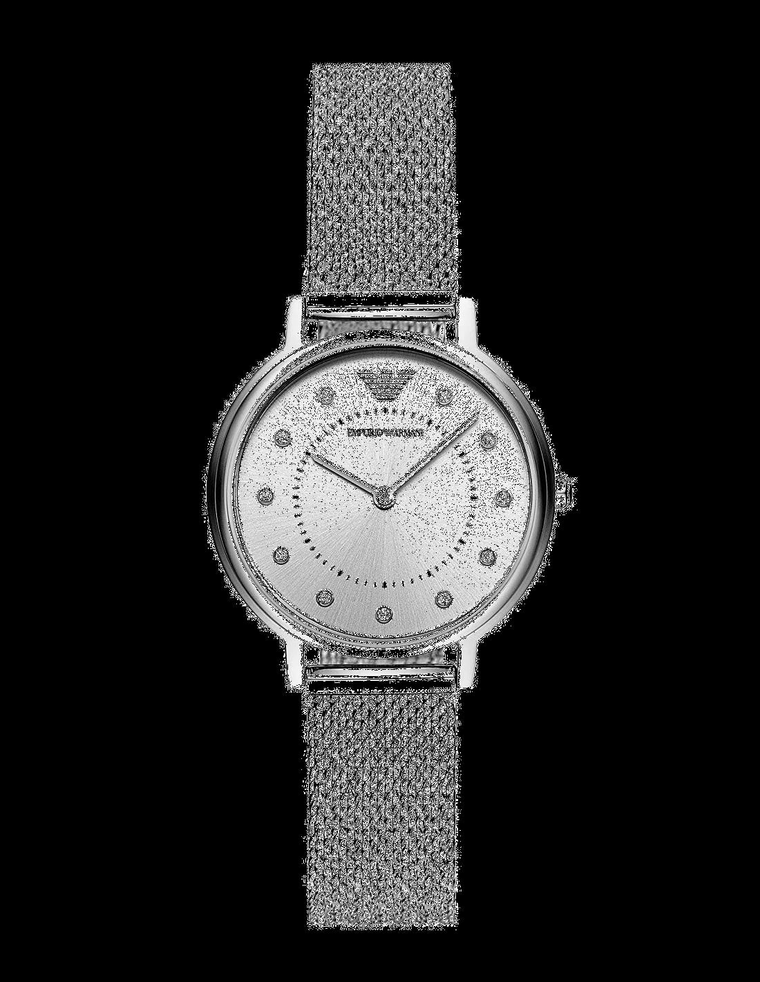 Montre Emporio Armani AR11128 femme cadran argent bracelet acier