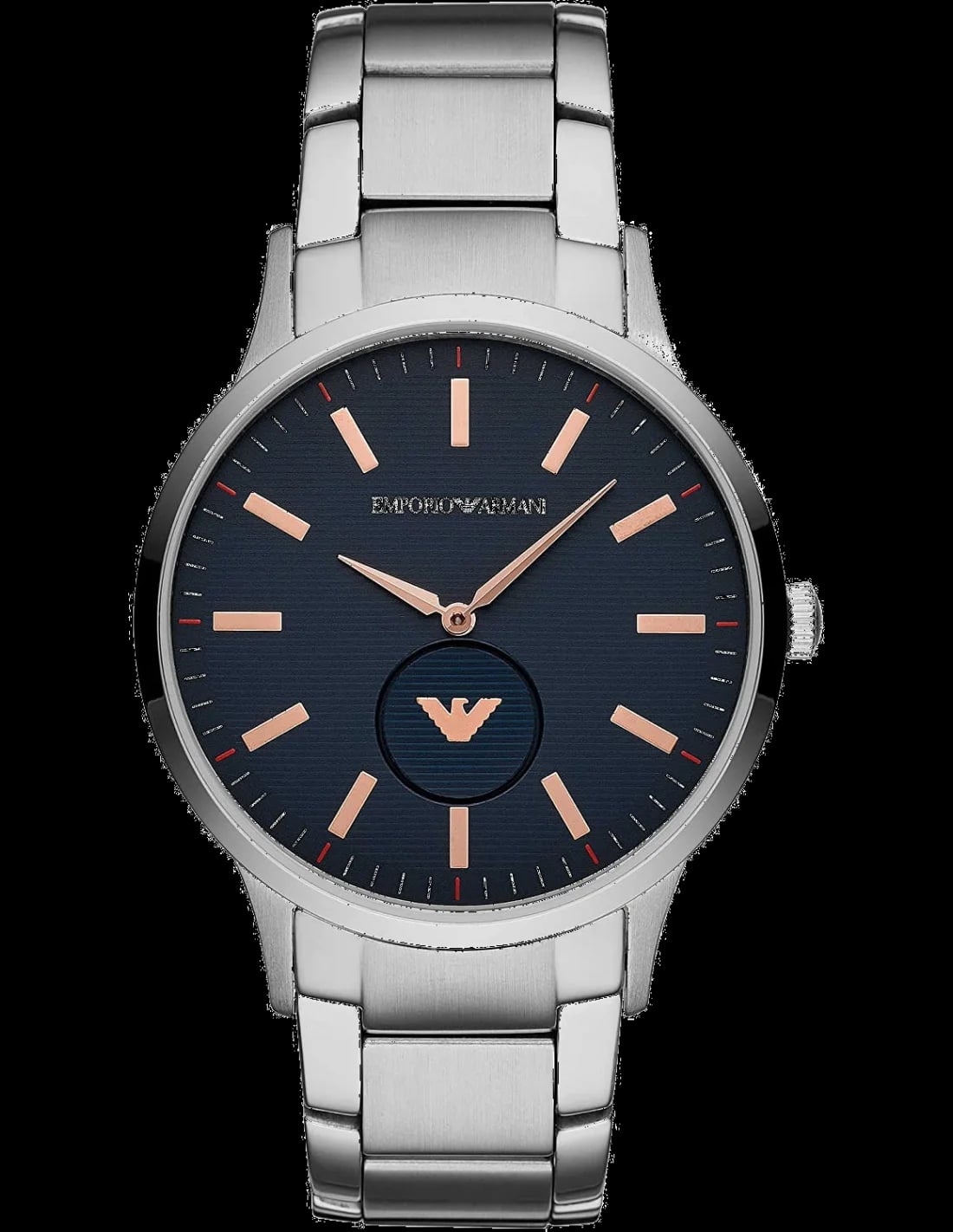 Montre Emporio Armani AR11137 homme cadran bleu bracelet acier inoxydable