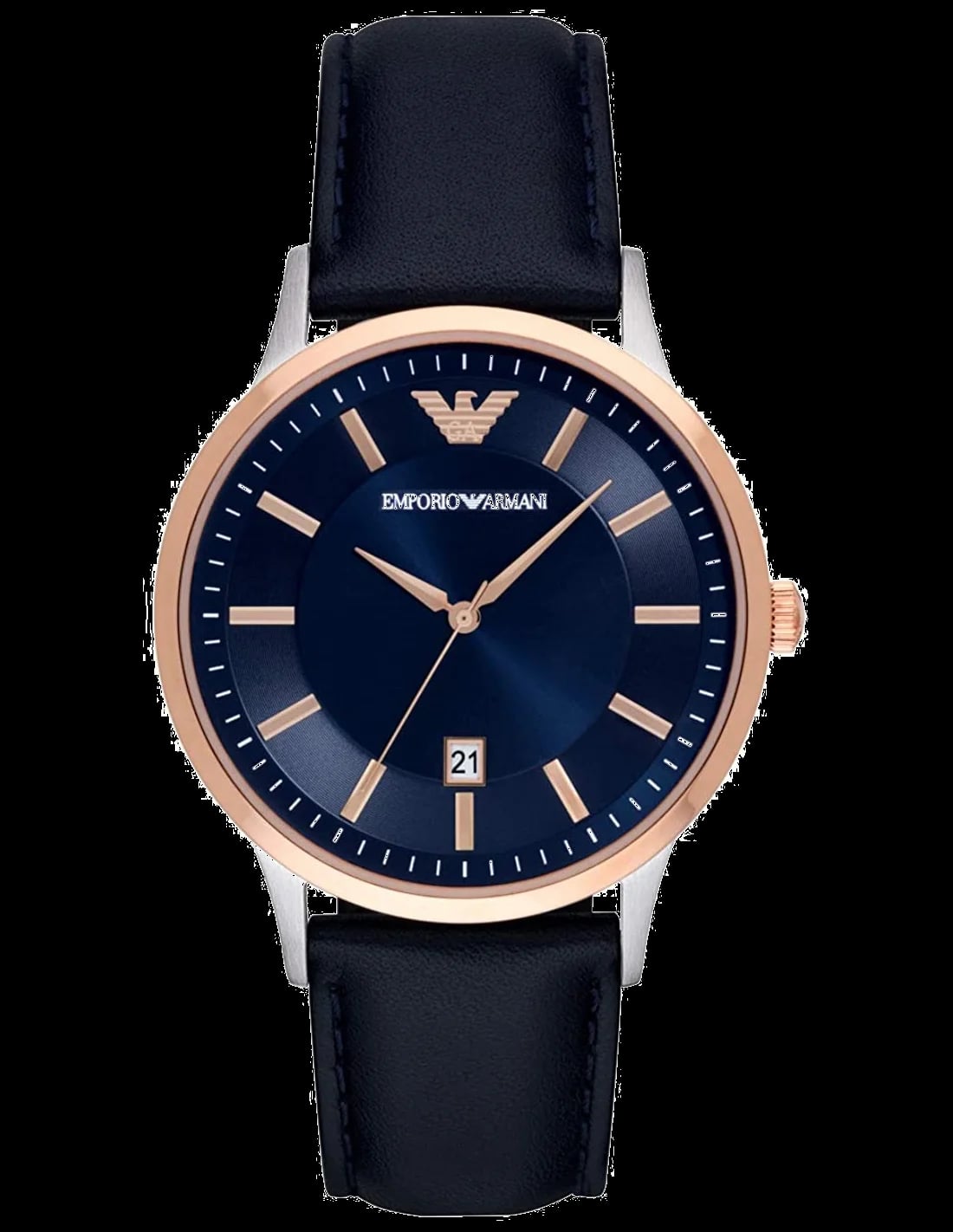 Montre Emporio Armani AR11188 homme cadran bleu bracelet cuir