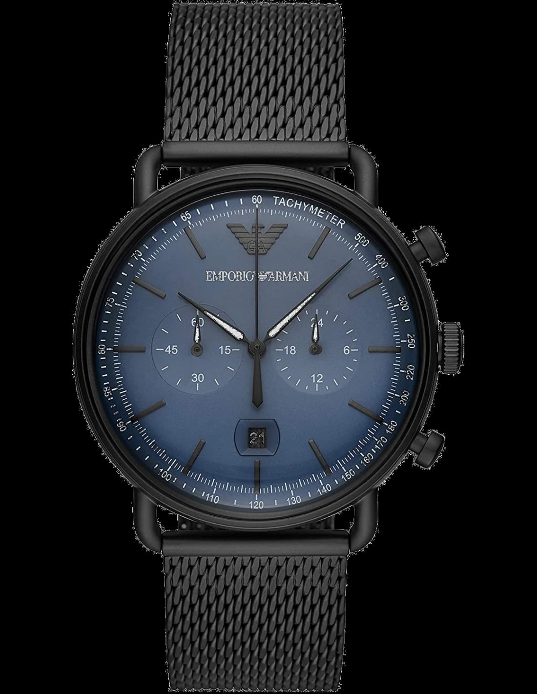 Montre Emporio Armani AR11201 homme cadran bleu bracelet acier inoxydable