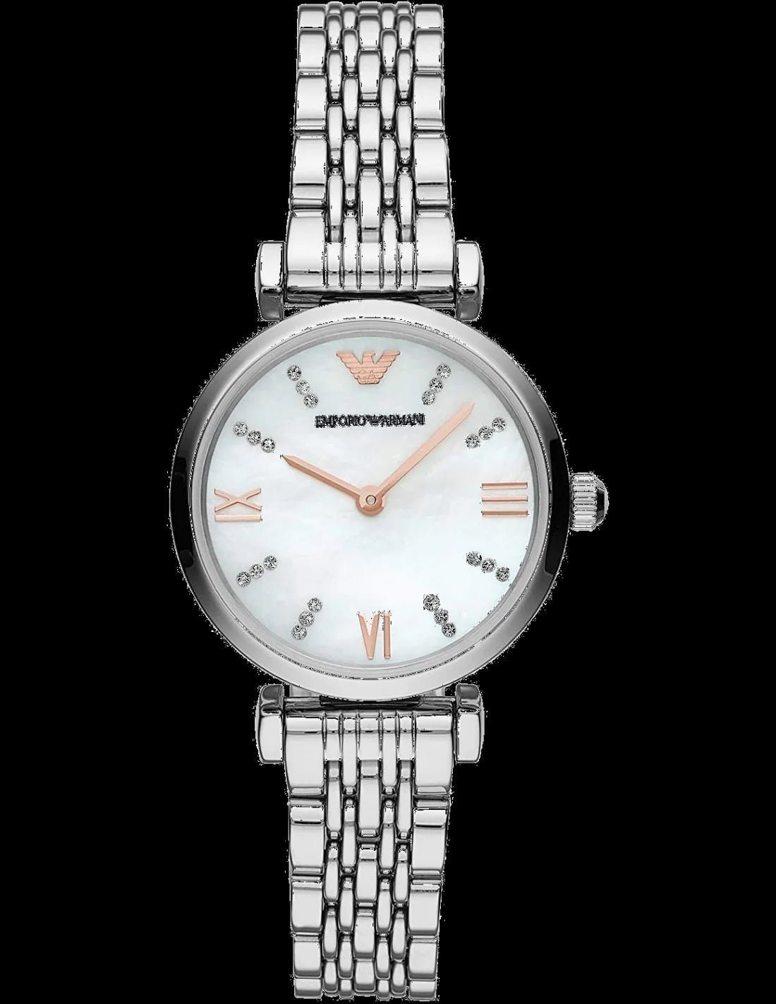 Montre Emporio Armani AR11204 femme cadran nacre bracelet acier inoxydable