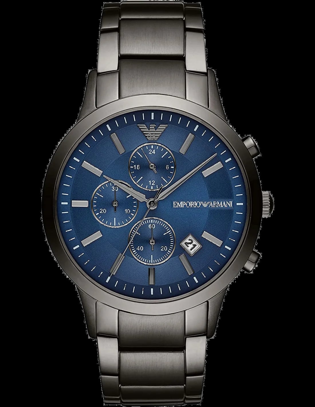 Montre Emporio Armani AR11215 homme cadran bleu bracelet acier inoxydable