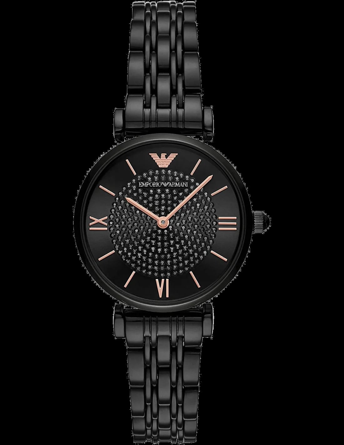 Montre Emporio Armani AR11245 femme cadran noir bracelet acier inoxydable