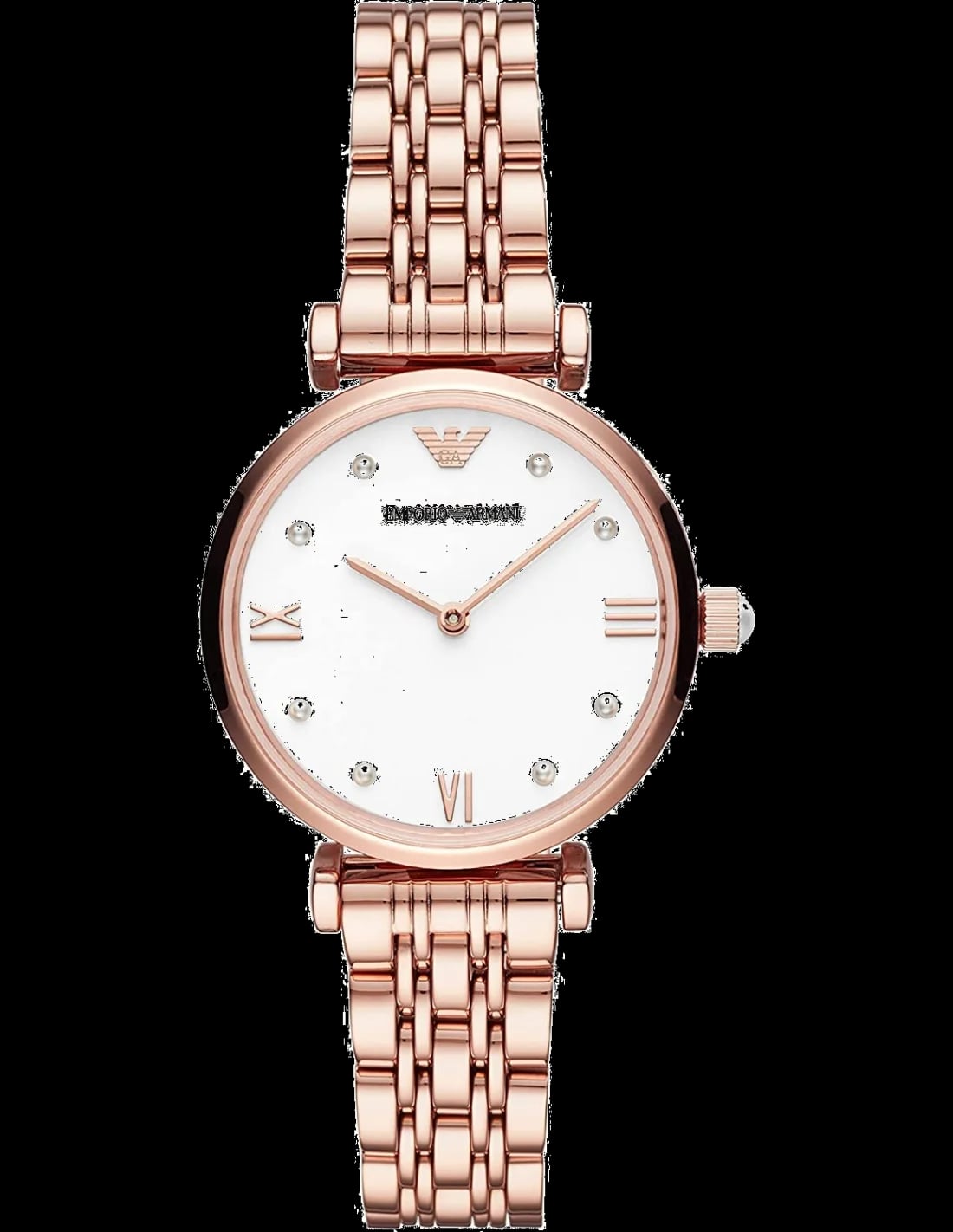 Montre Emporio Armani AR11267 femme cadran blanc bracelet acier inoxydable