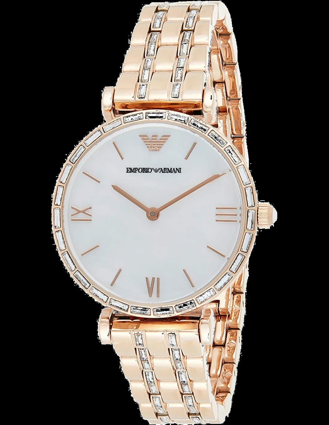 Montre Emporio Armani AR11294 femme cadran or rose bracelet acier inoxydable