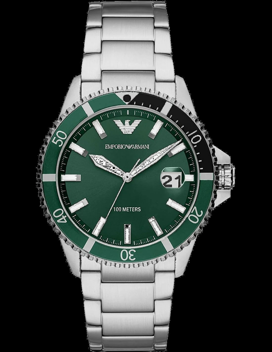 Montre Emporio Armani AR11338 homme cadran vert acier 42mm