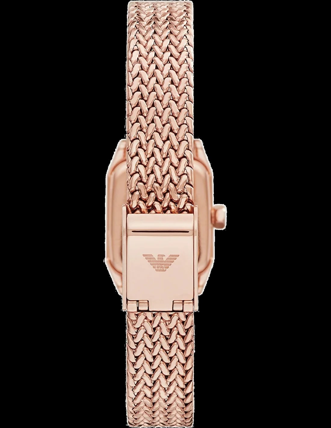 Montre Emporio Armani AR11347 boîtier or rose profil bracelet acier inoxydable