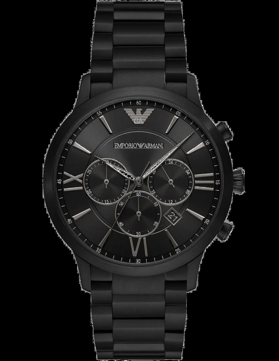 Montre Emporio Armani AR11349 homme cadran noir bracelet acier