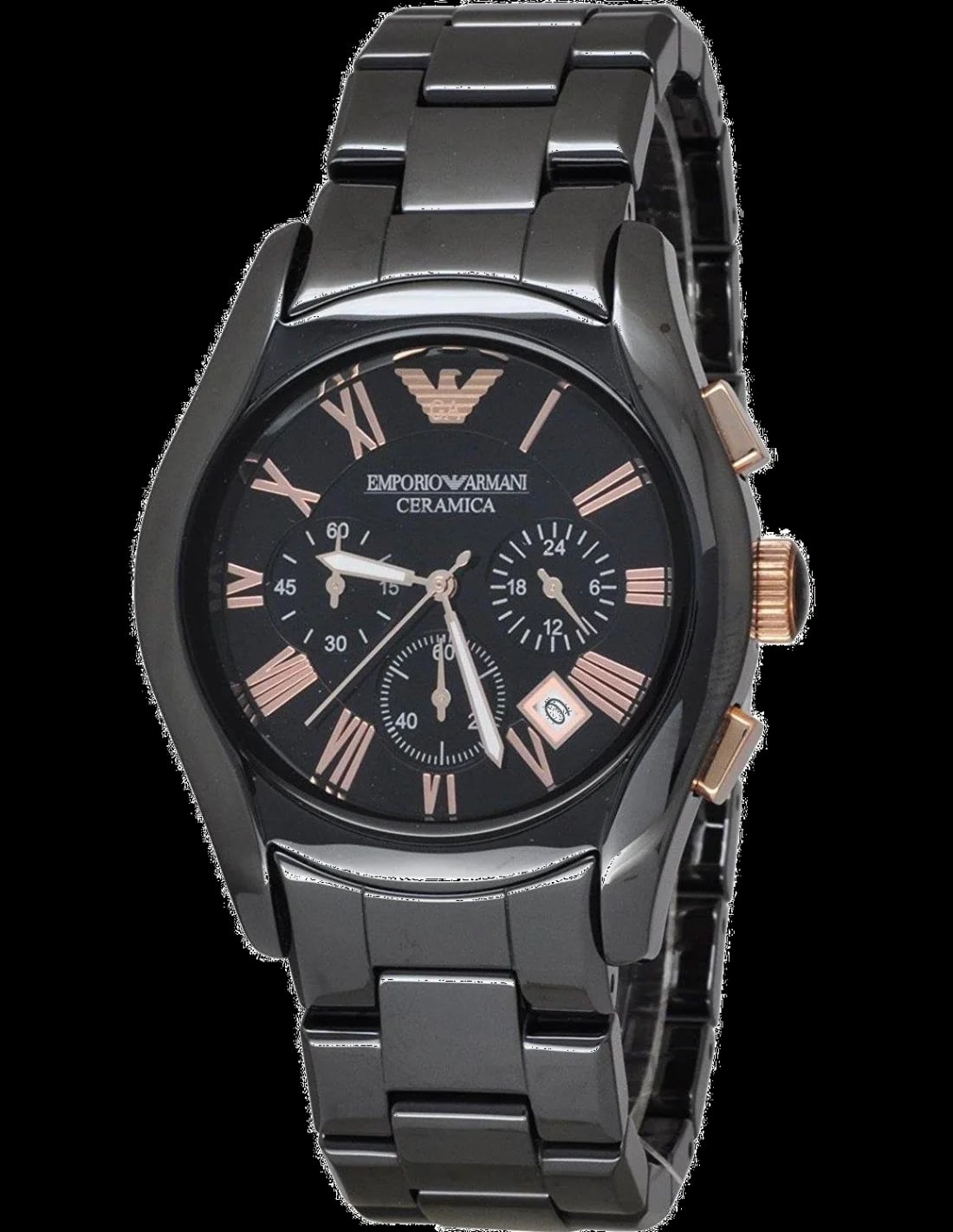 Montre Emporio Armani AR1410 homme cadran noir bracelet céramique