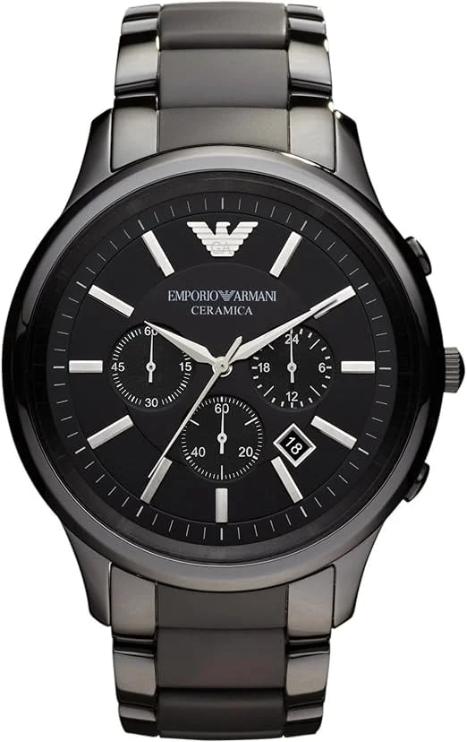 Montre Emporio Armani AR1451 homme cadran noir bracelet céramique