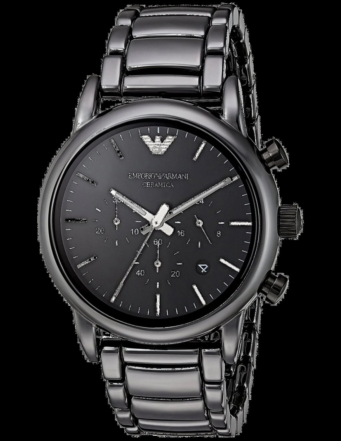 Montre Emporio Armani AR1507 homme cadran noir bracelet céramique
