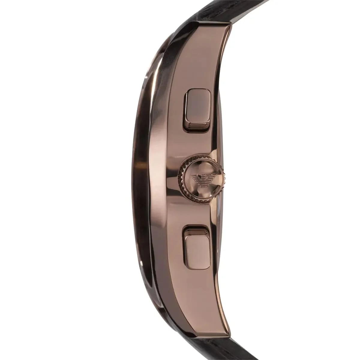 Bracelet Emporio Armani AR1609 en acier inoxydable brossé à maillons larges, fermoir déployant à double bouton-poussoir