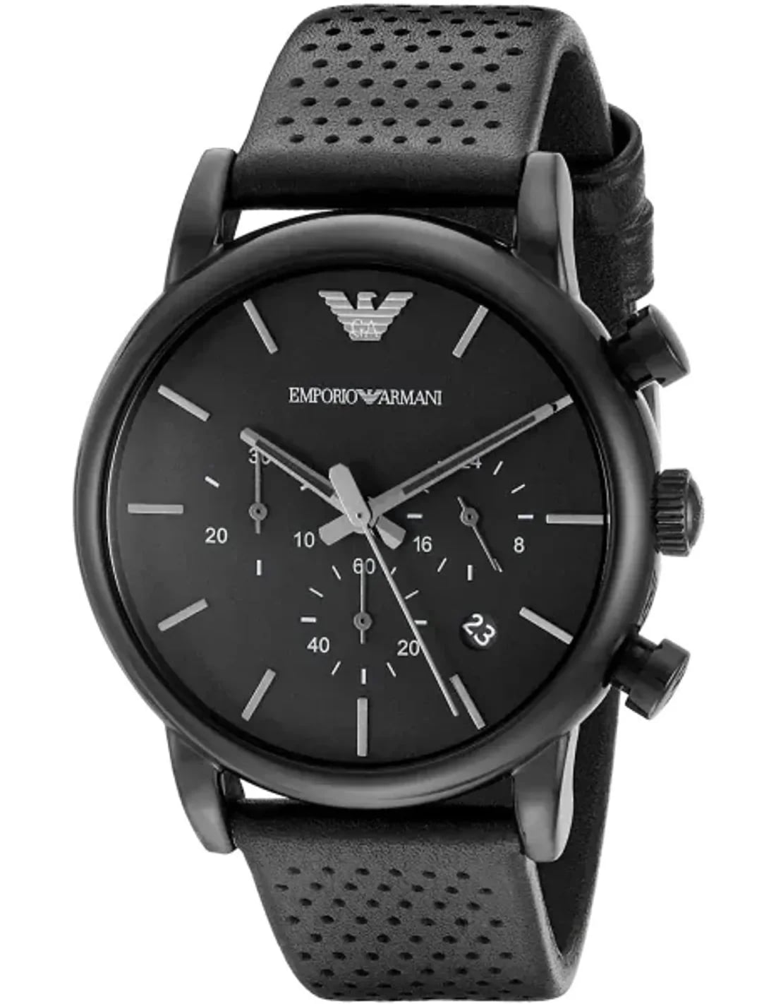 Montre Emporio Armani AR1737 homme cadran noir bracelet cuir