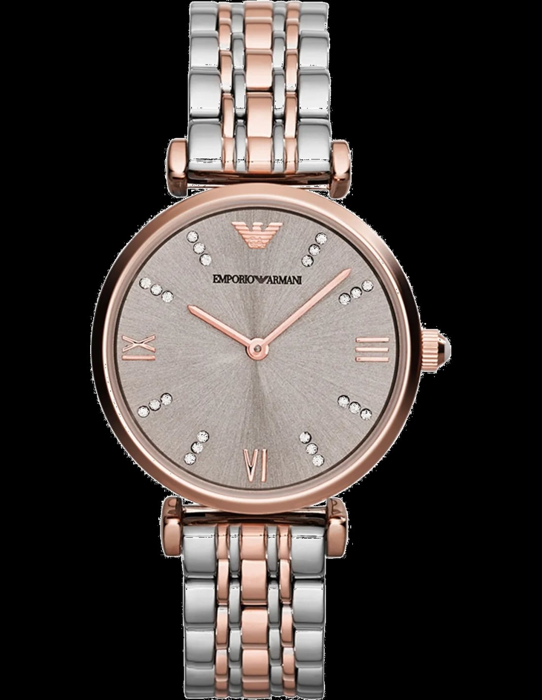 Montre Emporio Armani AR1840 femme cadran bronze bracelet acier inoxydable