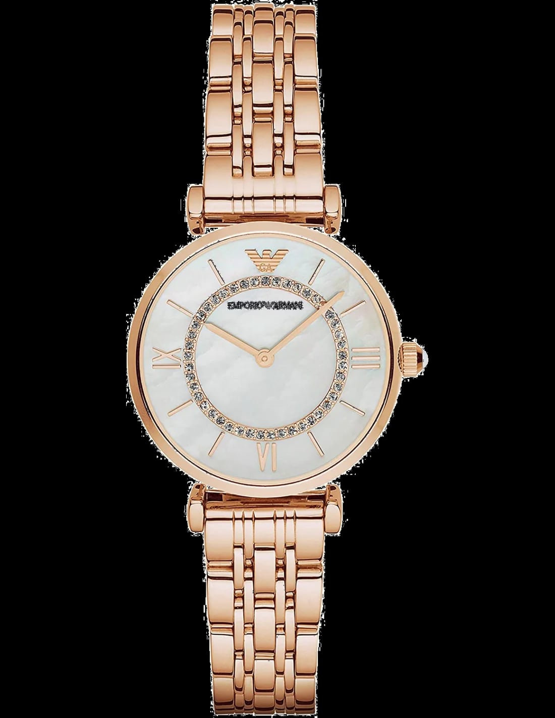 Montre Emporio Armani AR1909 femme cadran nacre bracelet acier inoxydable