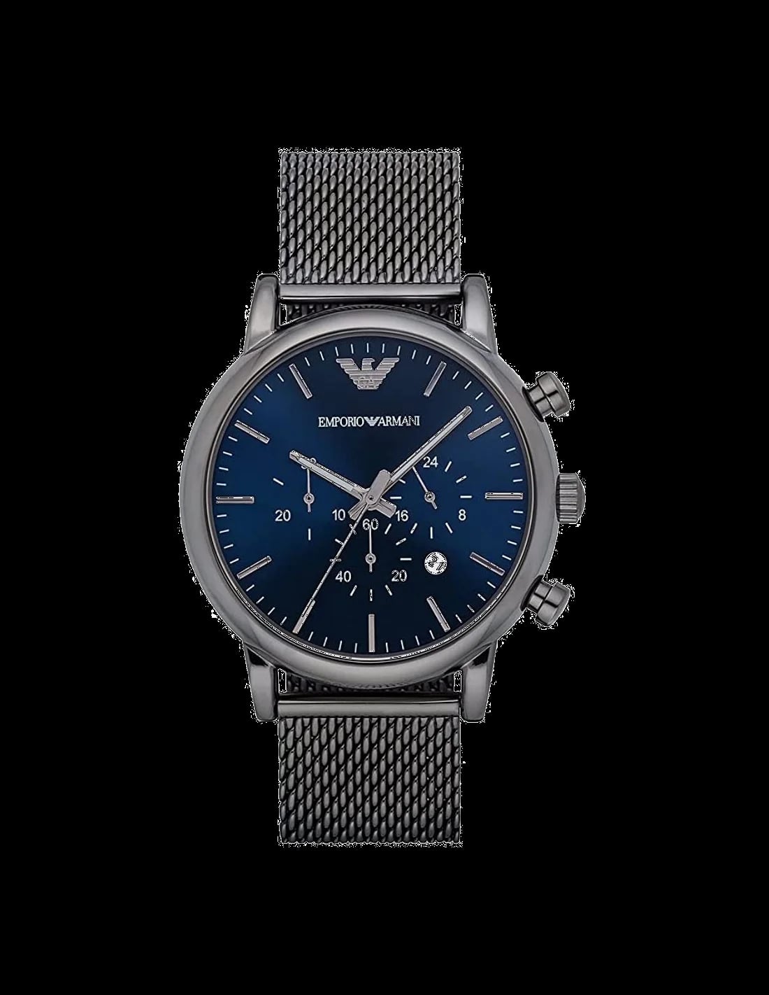 Montre Emporio Armani AR1979 homme cadran bleu bracelet acier inoxydable