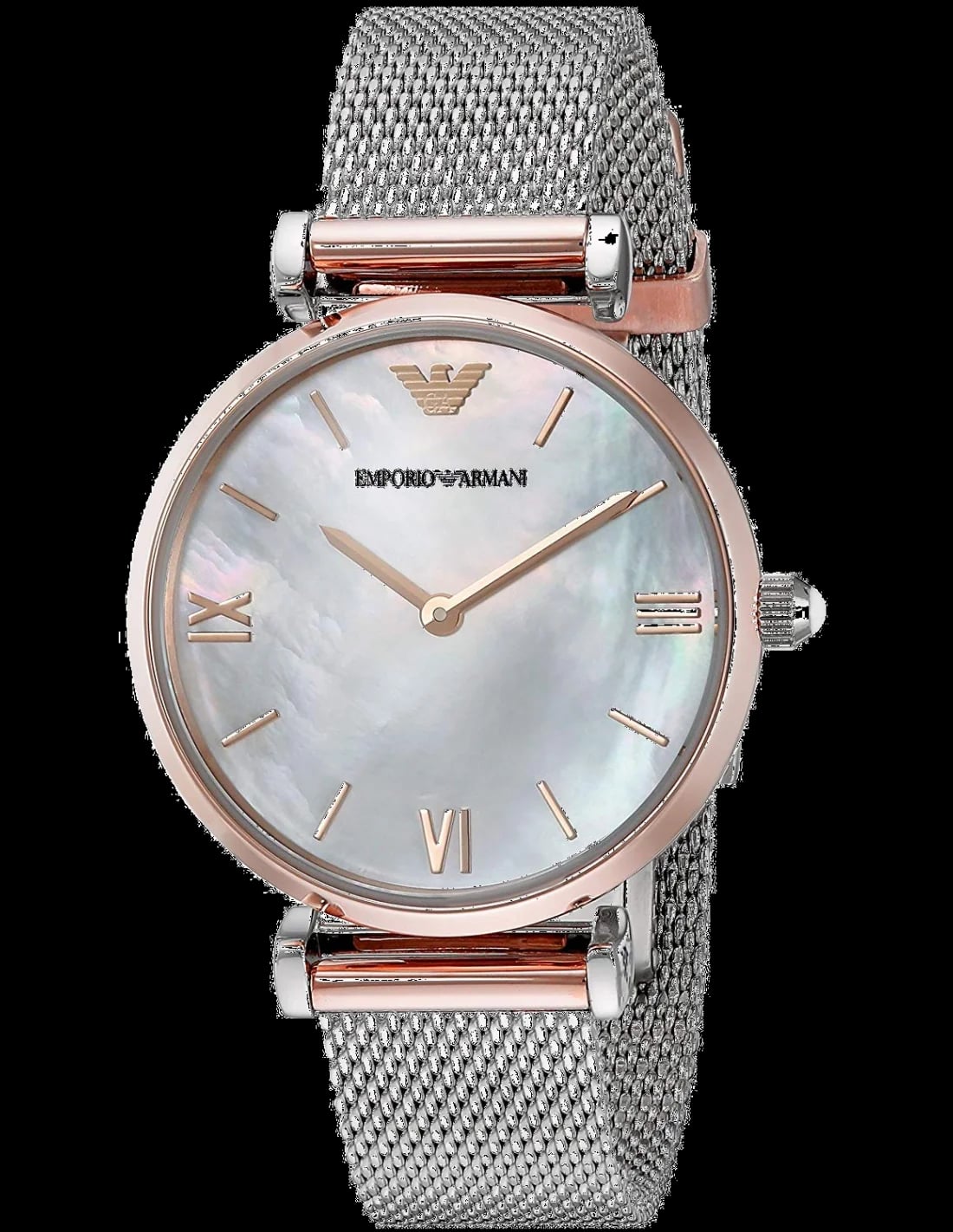 Montre Emporio Armani AR2067 femme cadran nacre bracelet acier