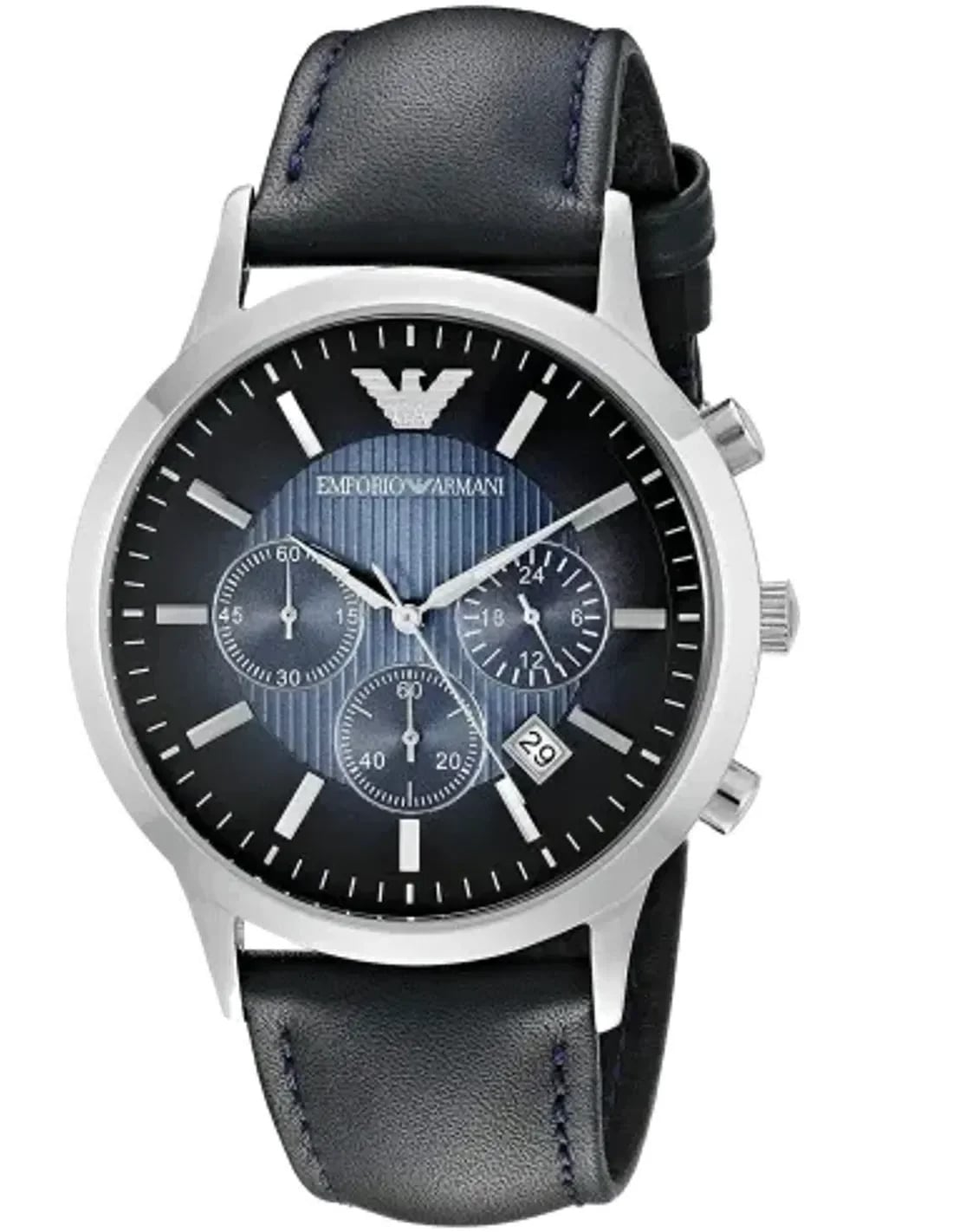 Montre Emporio Armani AR2473 homme cadran bleu bracelet cuir