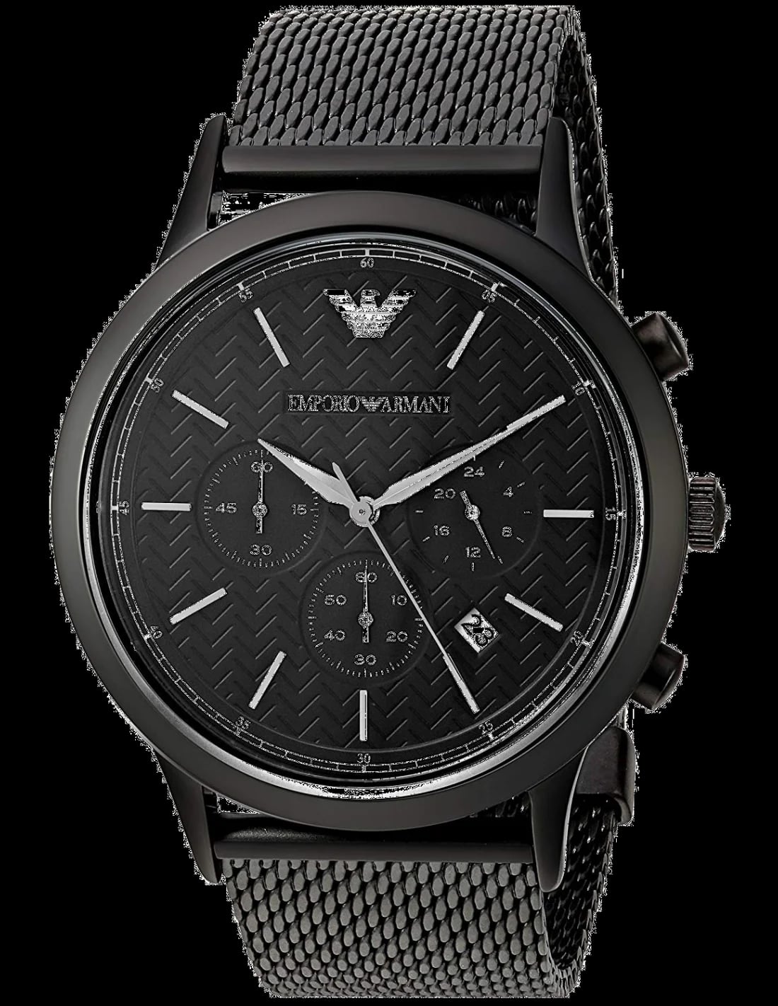Montre Emporio Armani AR2498 homme cadran noir bracelet acier inoxydable