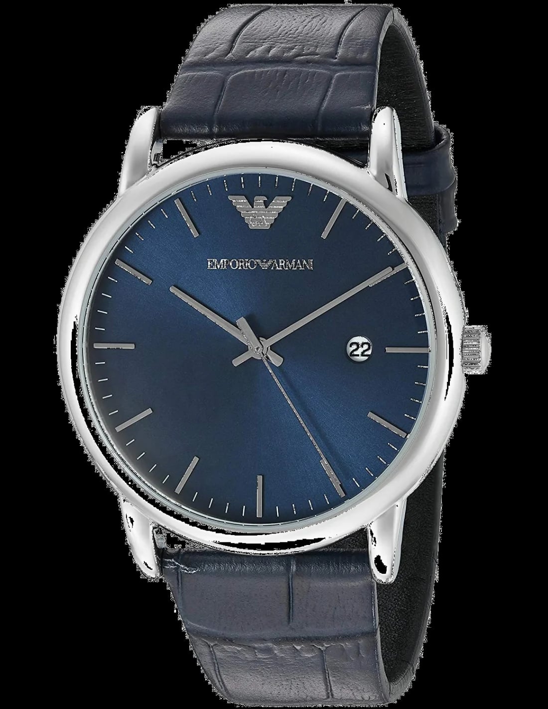 Montre Emporio Armani AR2501 homme cadran bleu bracelet cuir