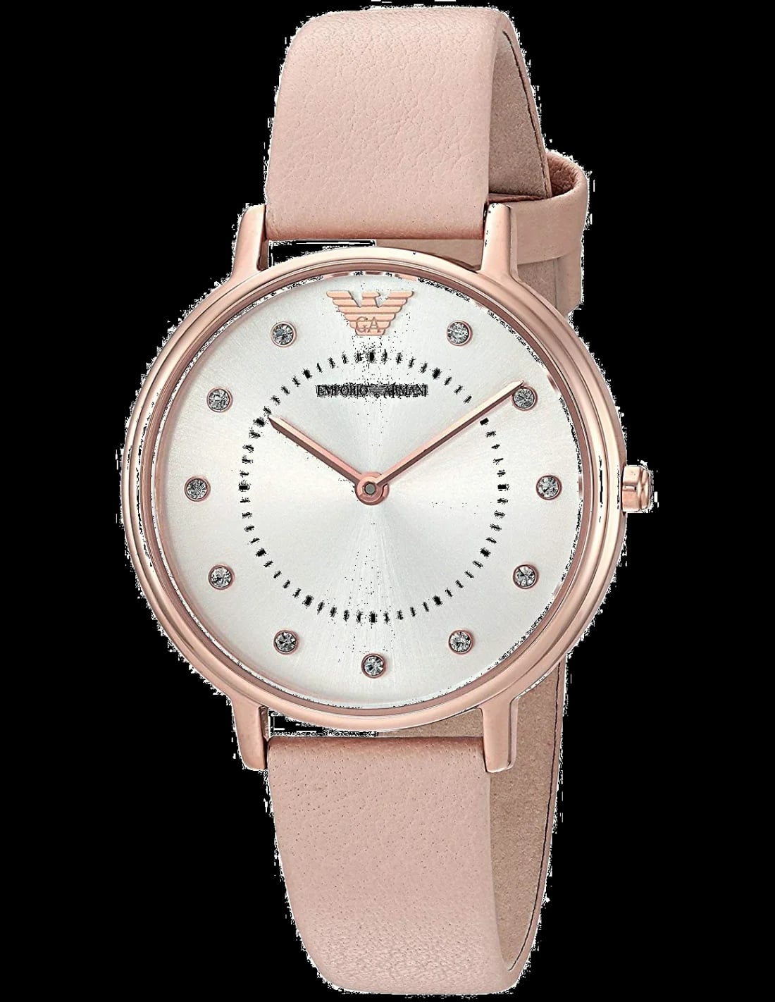 Montre Emporio Armani AR2510 femme cadran argent bracelet cuir
