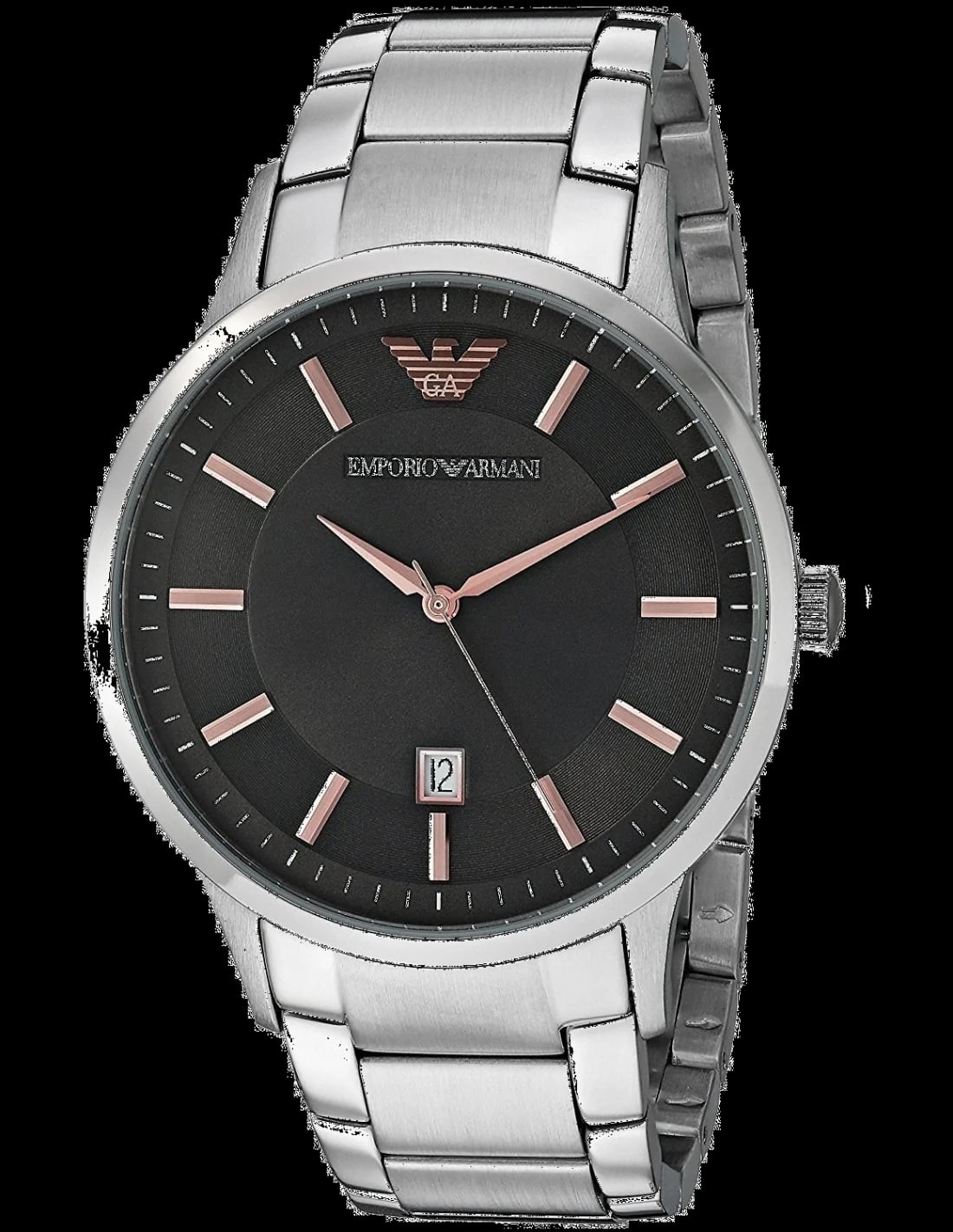 Montre Emporio Armani AR2514 homme cadran gris bracelet acier inoxydable