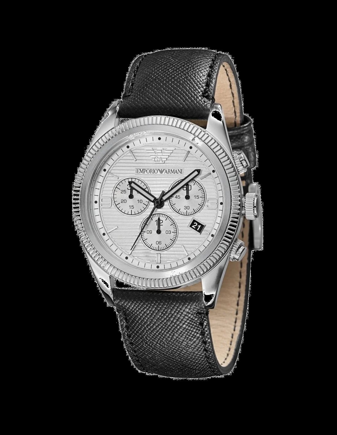 Montre Emporio Armani AR5895 au cadran noir épuré et aiguilles argentées pour un look classique contemporain
