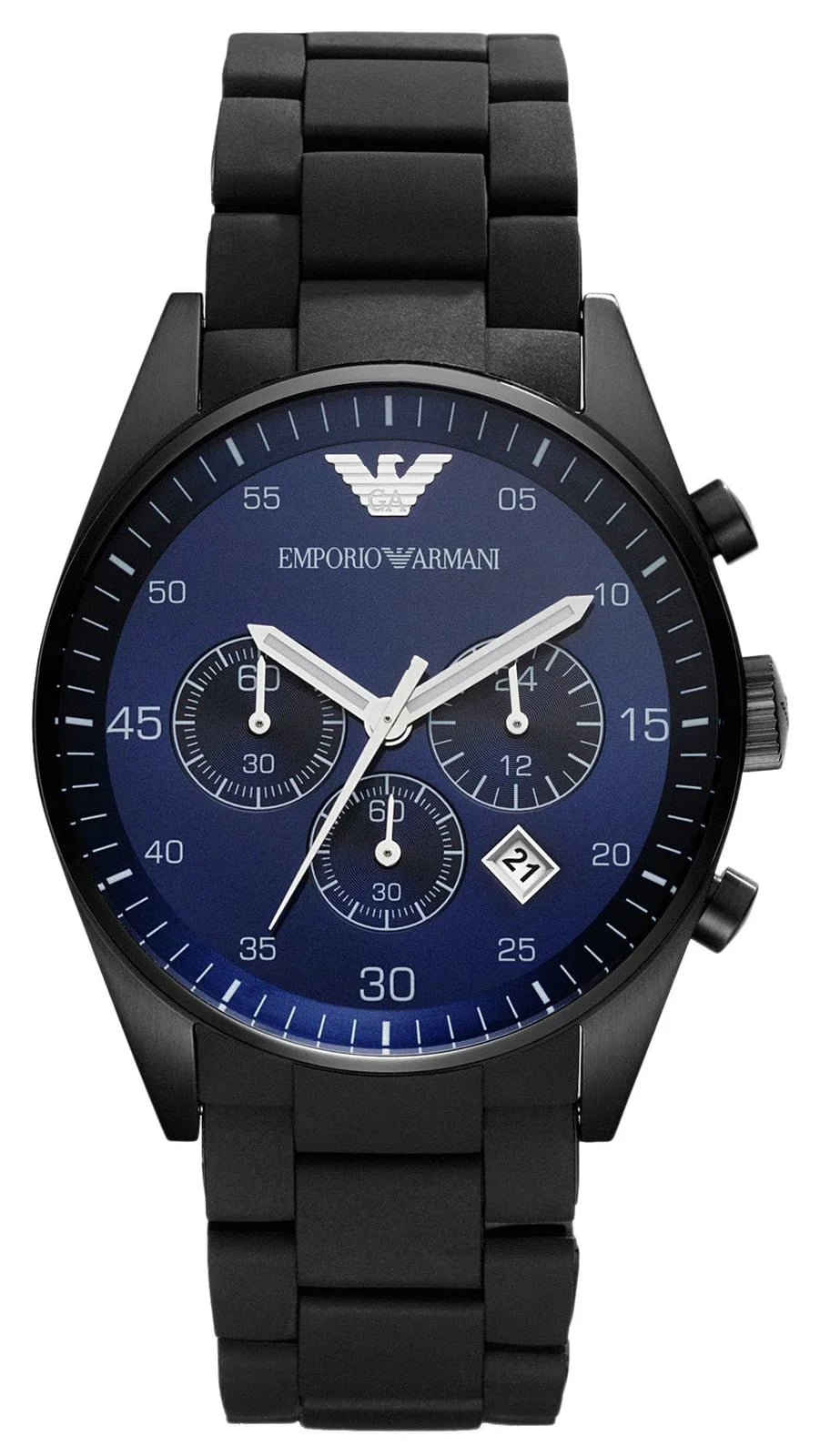 Montre Emporio Armani AR5921 homme cadran bleu bracelet silicone
