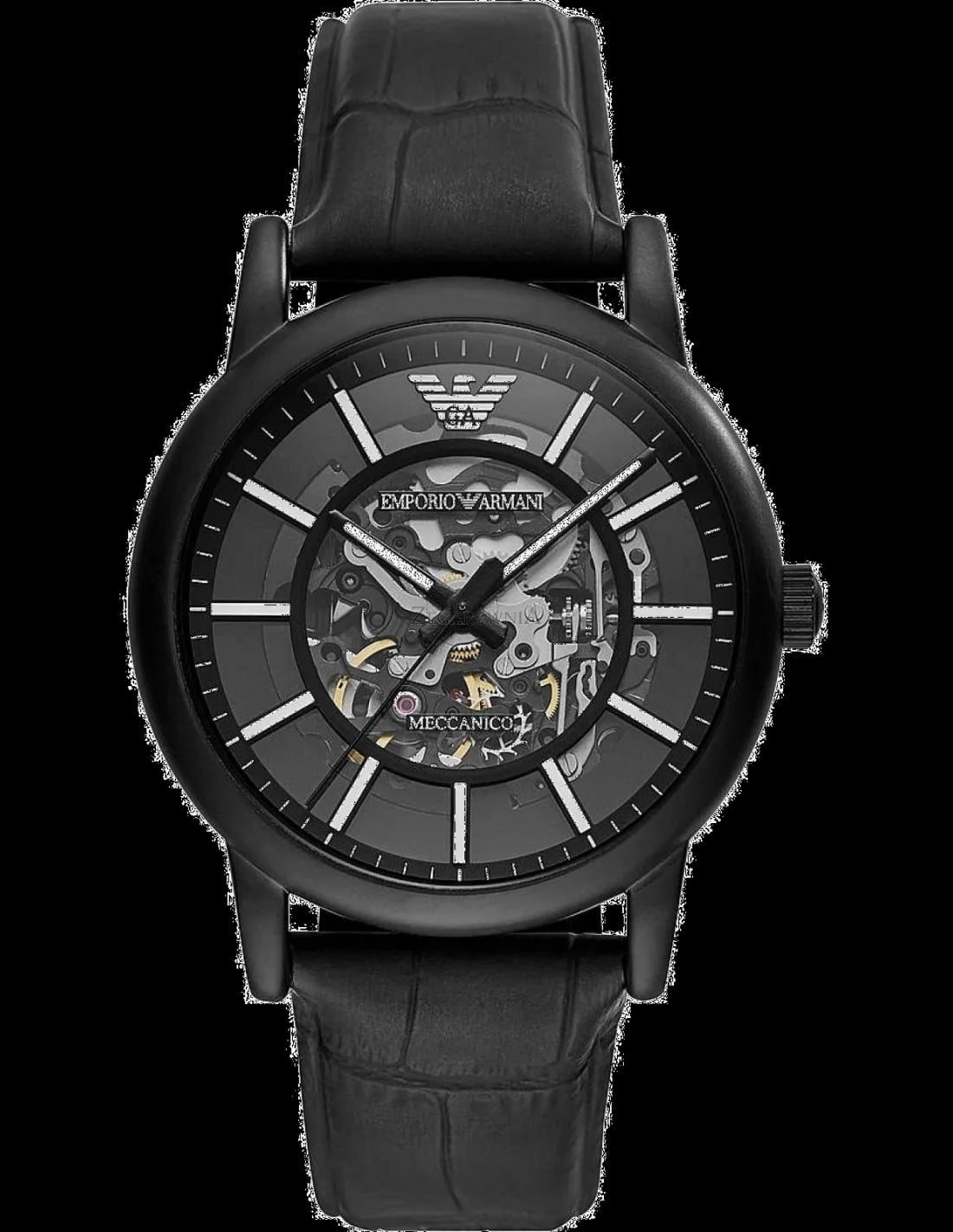 Montre Emporio Armani AR60008 homme cadran noir bracelet cuir