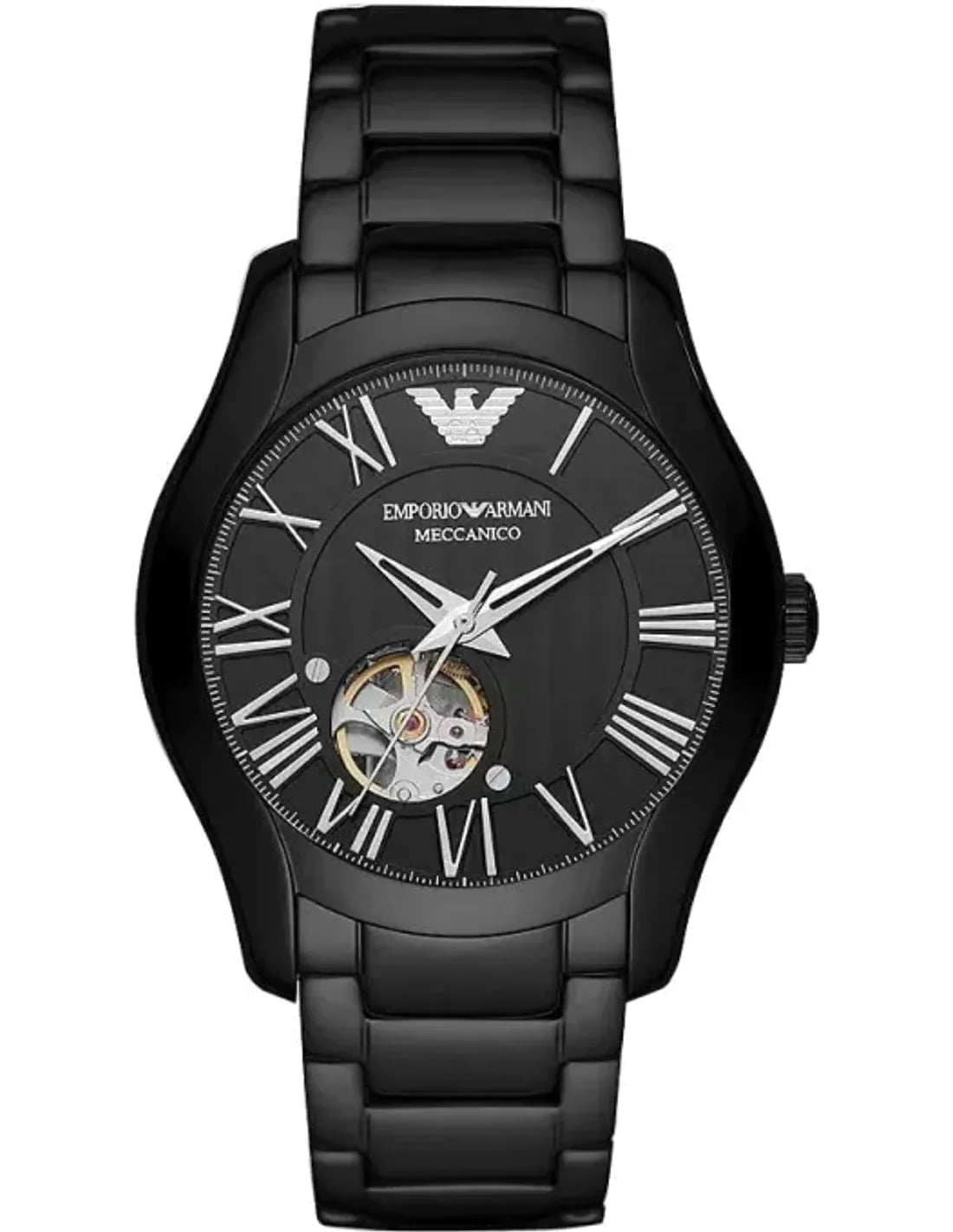 Montre Emporio Armani AR60014 homme cadran noir bracelet acier inoxydable