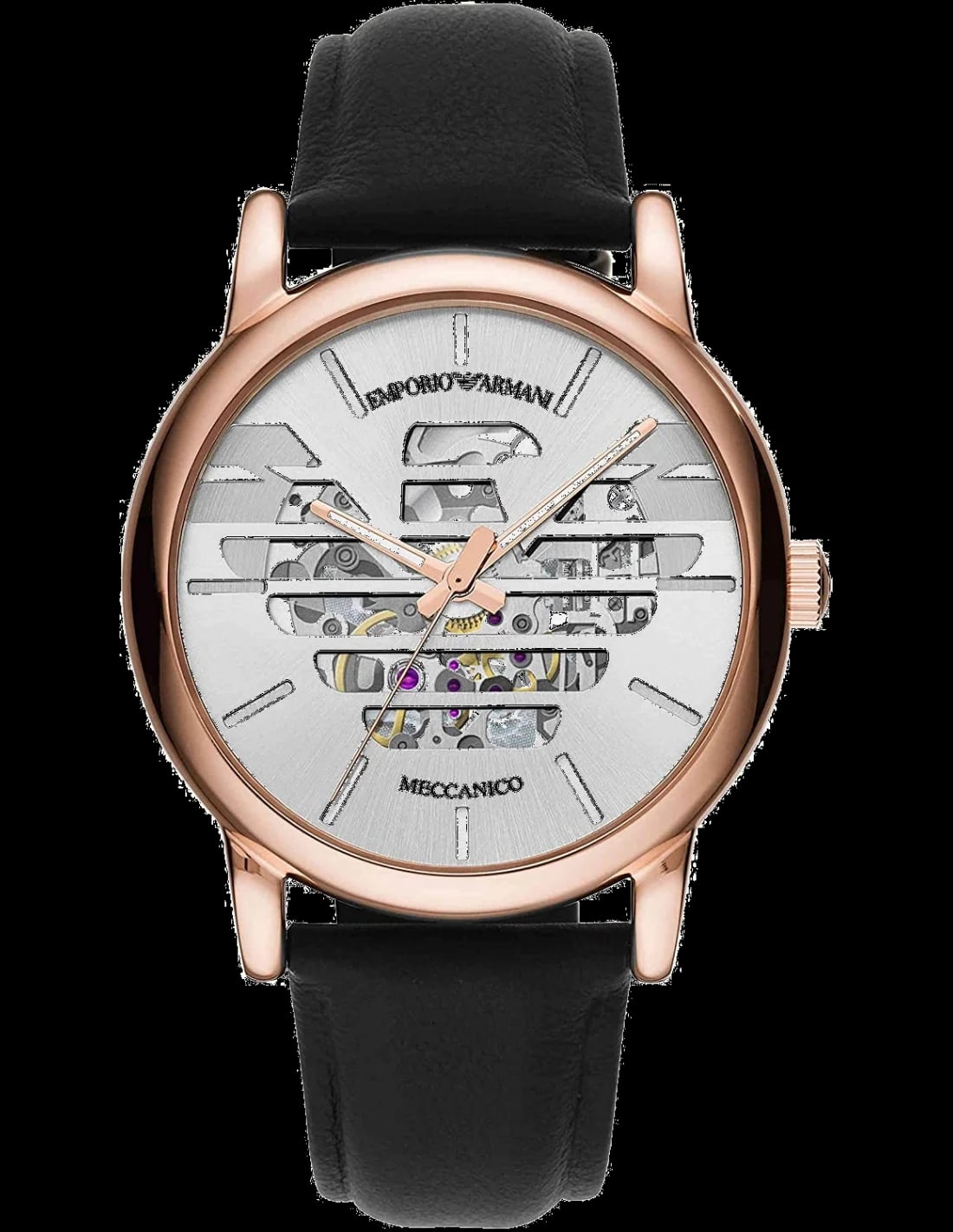 Montre Emporio Armani AR60031 homme cadran argent bracelet cuir