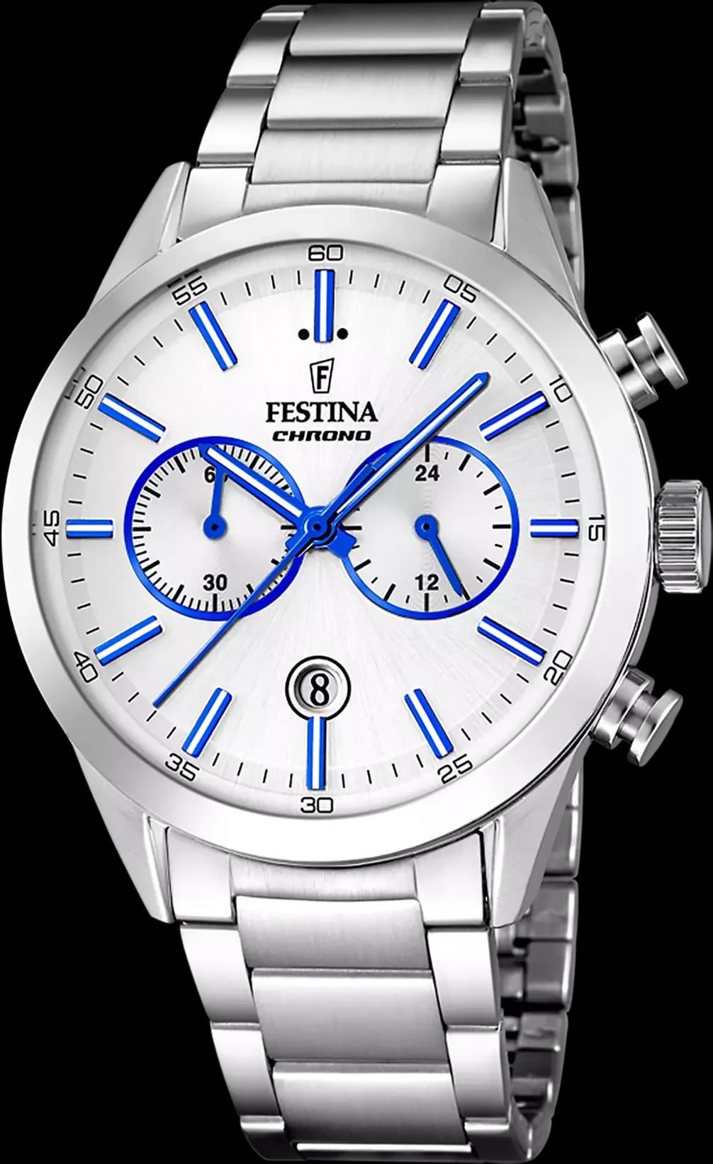 Montre Festina F16826/A homme cadran argent bracelet acier inoxydable