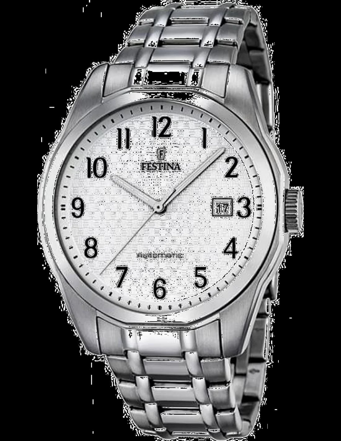 Montre Festina F16884/1 argentée cadran blanc style classique décontracté