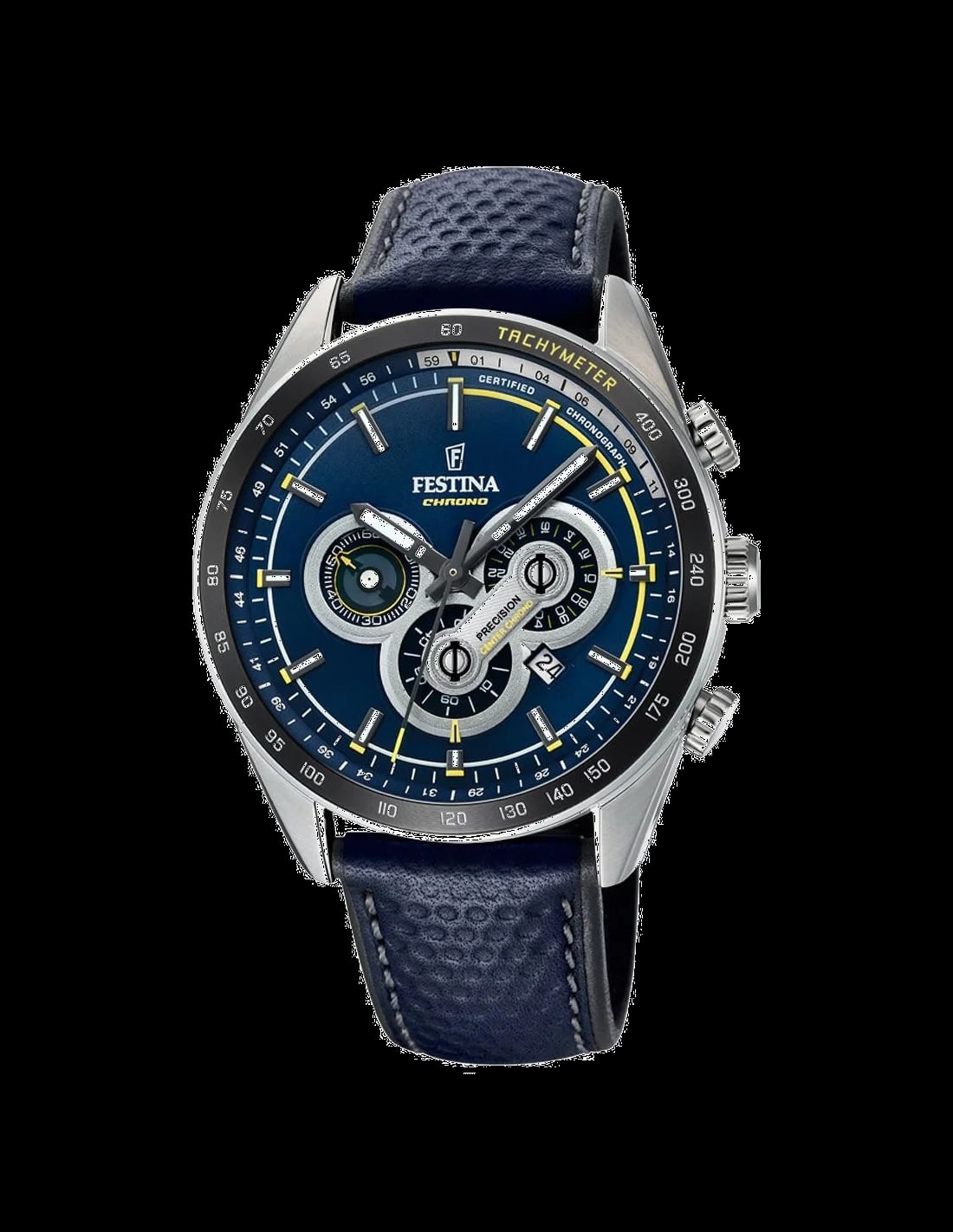 Montre Festina F20202/2 cadran bleu solaire, aiguilles lumineuses, look sportif robuste