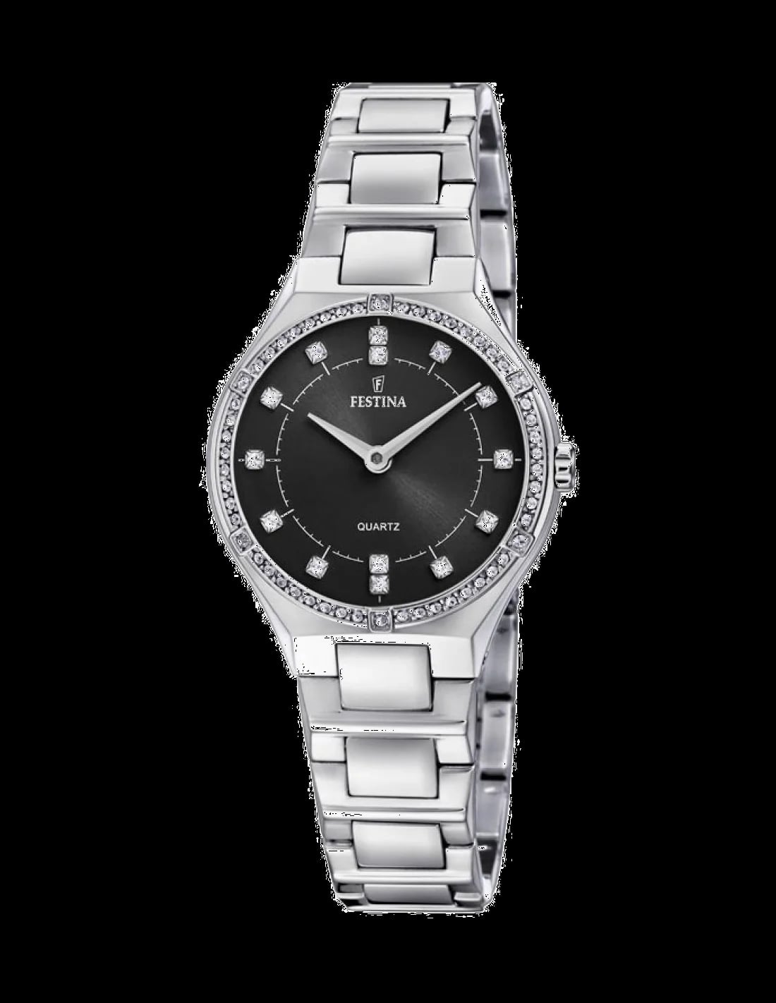 Montre Festina F20225/2 argentée avec cadran blanc, design minimaliste et élégant, parfaite pour un style décontracté chic