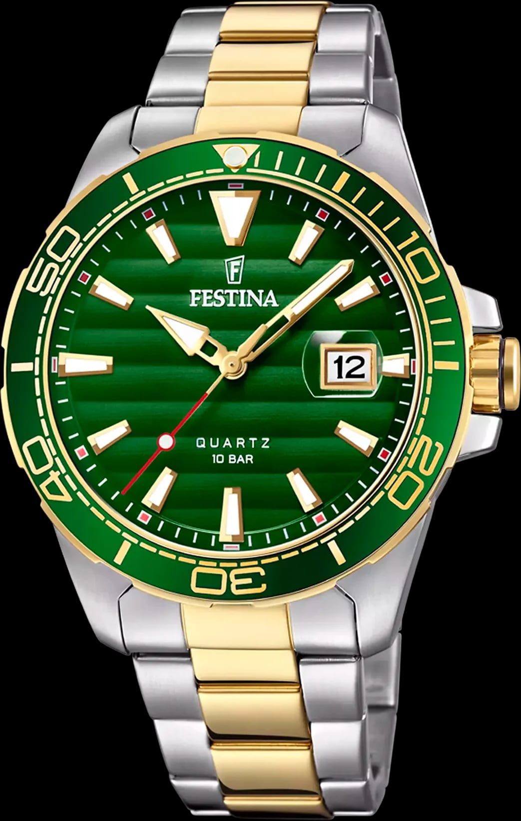 Montre Festina F20362/3 homme cadran vert bracelet acier inoxydable