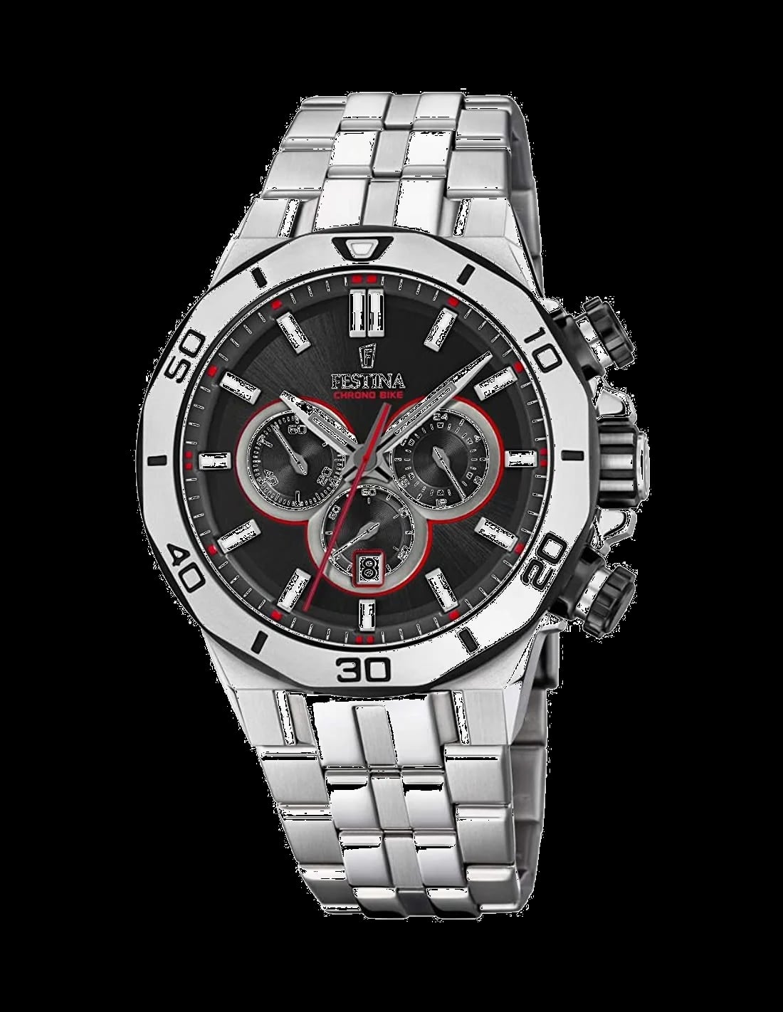 Montre Festina F20448/4 homme cadran noir bracelet acier inoxydable