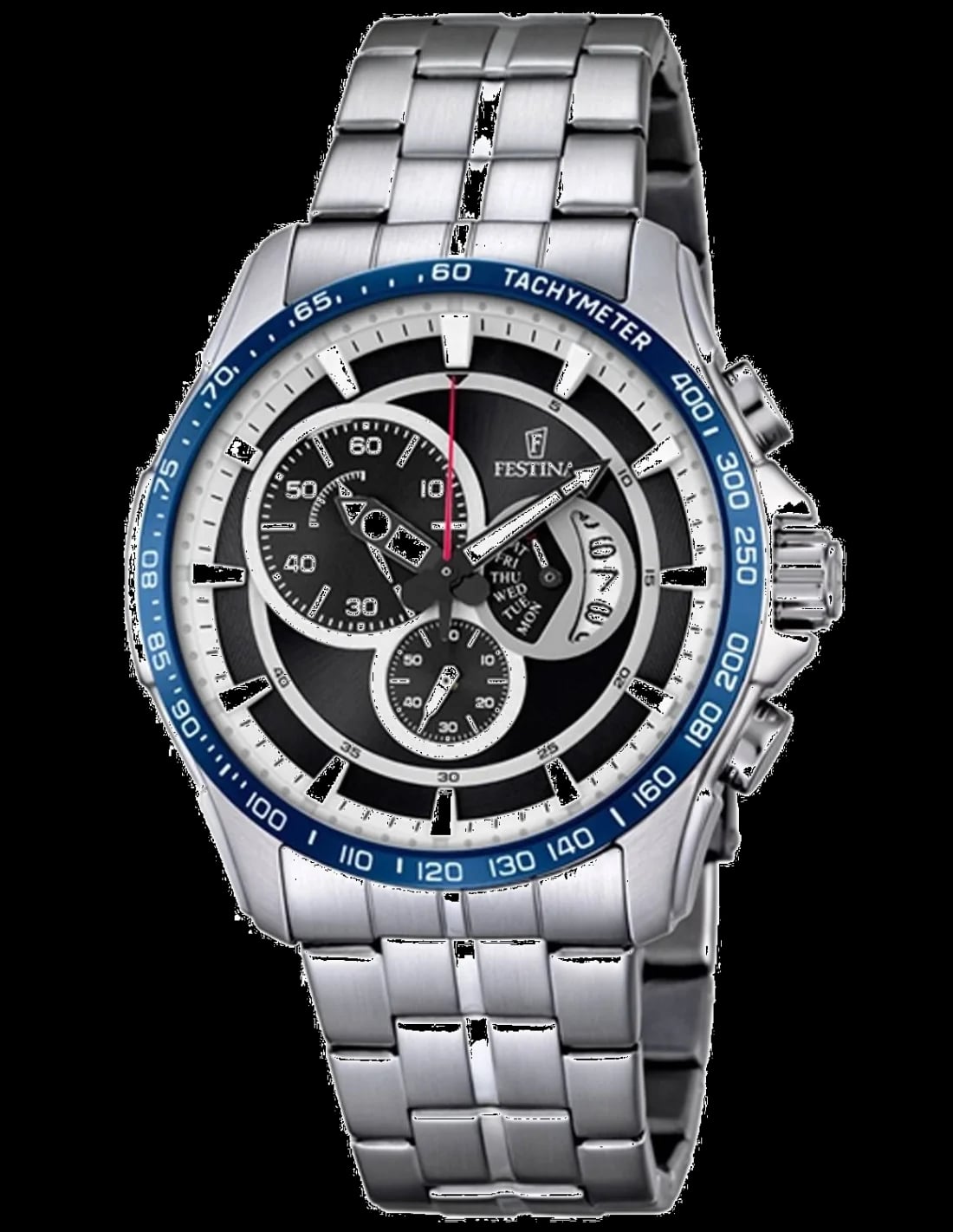 Montre Festina F6850/1 au cadran blanc et aiguilles argentées, style sport chic
