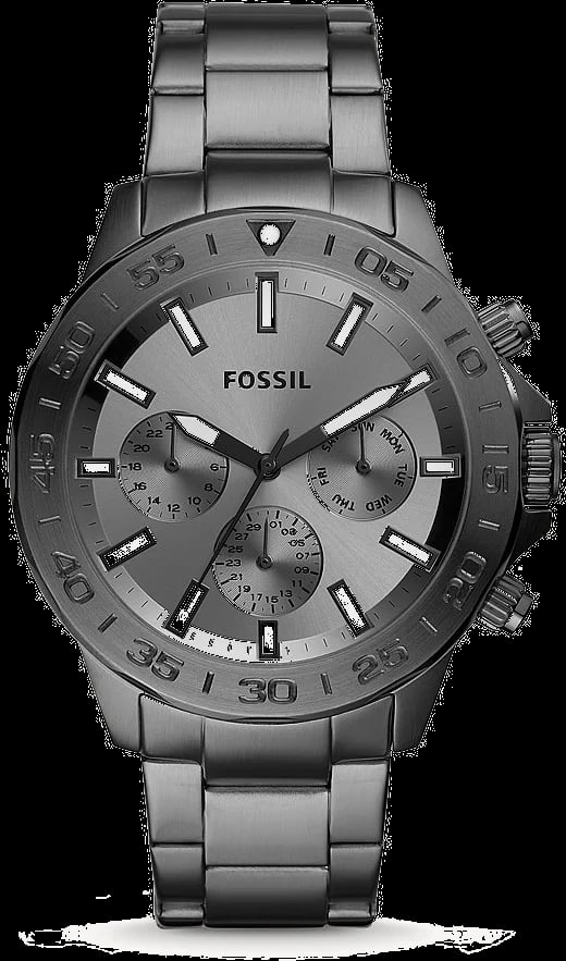 Montre Fossil BQ2491 homme cadran gris bracelet acier