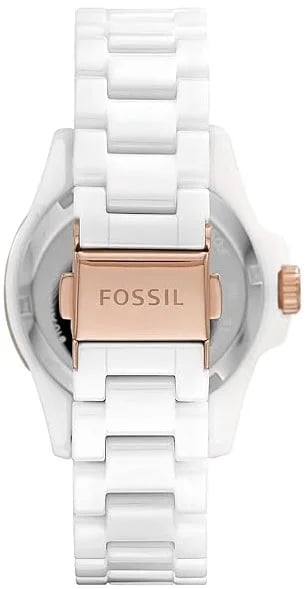 Montre Fossil CE1107 femme détail cadran blanc
